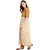 Janasya Women's Beige Cotton Angrakha Geometric Print Kurta
