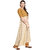 Janasya Women's Beige Cotton Angrakha Geometric Print Kurta