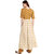 Janasya Women's Beige Cotton Angrakha Geometric Print Kurta