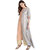 Janasya Women's Crepe Asymmetric Gold Foil Print Kurta