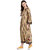 Janasya Women's Beige Cotton Anarkali Floral Print Kurta