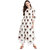 Janasya Women's Off White Cotton Flared Floral Print Kurta
