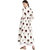 Janasya Women's Off White Cotton Flared Floral Print Kurta