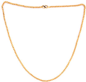 22' inch  High Quality Brass Gold Plated Unisex Chain by Sparkling Jewellery