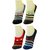 Tahiro Multicolour Cotton Star Striped Footies Loafer Socks - Pack Of 4