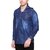 KACLFS1228 - Kuons Avenue Men's Solid Casual Denim Hooded Blue Shirt
