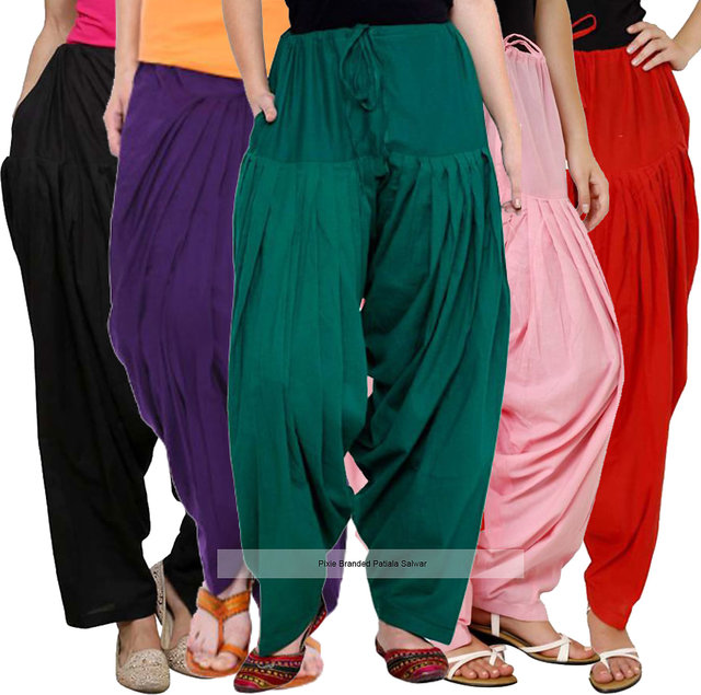 Buy Anaro Black Cotton Patiala Salwar Pant for women size 56 Online at Best  Prices in India  JioMart