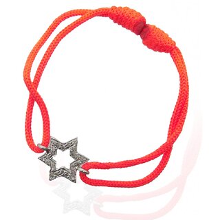                       Star Friendship Day Gift Bracelet in Silver with Diamonds                                              