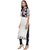 Janasya Women's Off White Printed Crepe Straight Kurti