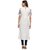 Janasya Women's Off White Printed Crepe Straight Kurti