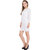 Alvenda Women's White Full Sleeve Nylon lace Poly georgette High Fashion Dress  Knee Length  Party Wear Dress