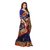 Fabwomen Blue Bhagalpuri Silk Printed Saree With Blouse