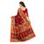 Fabwomen Maroon Bhagalpuri Silk Printed Saree With Blouse