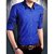 Blue Sea Men's Dotted Royal Blue Regular Fit Casual Shirts