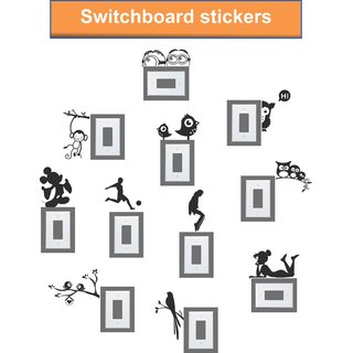 Buy Wall Dreams Sports Funny Birds Vinyl Switch Board Sticker