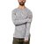 PAUSE Silver Solid Cotton Round Neck Slim Fit Full Sleeve Men's T-Shirt