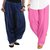 Evection Premium Cotton Full Patiala Salwar Pant Set of 2- Light-Pink & Navy-Blue