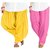 Evection Premium Cotton Full Patiala Salwar Pant Set of 2- Light-Pink & Yellow