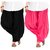 Evection Premium Cotton Full Patiala Salwar Pant Set of 2- Black & Pink