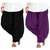 Evection Premium Cotton Full Patiala Salwar Pant Set of 2- Black & Purple