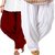 Evection Multicolor Premium Cotton Full Patiala Salwar Pant Set of 2- Maroon & White
