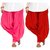 Evection Premium Cotton Full Patiala Salwar Pant Set of 2- Pink & Red