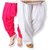 Evection Premium Cotton Full Patiala Salwar Pant Set of 2- Pink  White