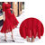 Aashish Garments - Red Round Neck Smoking Crepe Peplum Women Maxi Dress