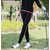 Narrow White-Red-White Ride or Side Stripes Stretchable Trendy  Legging / Jegging / Gym Wear / Yoga Wear /Sport's Wear