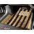 Autofurnish Anti Skid Curly Car Foot Mats (Beige Brown Arc Stripe) for Tata Vista