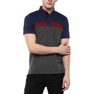 pix Mandarin Collar Chinese Collar T Shirt Template urbano fashion men s navy maroon grey half sleeve cotton chinese collar t shirt