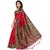 Indian Beauty Women's Red Printed Art Silk Saree With Blouse