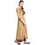 Janasya Women's Beige Digital Print Poly Silk Anarkali Kurti