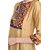 Janasya Women's Beige Digital Print Poly Silk Anarkali Kurti