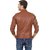 Demind Brown Pu Leather Jacket