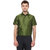 Khoday Williams Men's Green Poly Silk Solid Party Shirt
