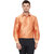 Khoday Williams Men's Orange Poly Silk Solid Party Shirt