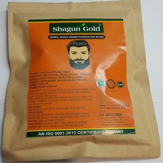Buy Shagun Gold organic black beard henna powder for men 100 Gram ...