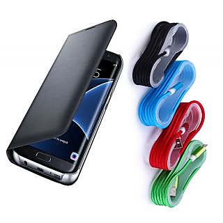 Buy Redmi Note 5 Black Leather Flip Cover With Nylon Braided Usb Cable Online Get 50 Off