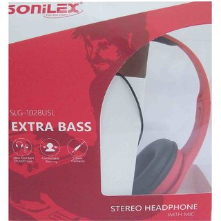 SONILEX EXTRA BASS SLG-1028USL HEADPHONE SUPPORT LAPTOP COMPUTER MOBILE IPAD IPOT ( COLOR MAY VERY )