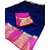 FAB BRAND Women's Ethnic Wear Kanjivaram Cotton Silk Dark Blue-Pink Colour Saree.