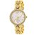 Wanton Gold crystal studded chronograph bracelet strap beautiful women Watch - For Girls