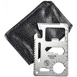 SNR 11 in 1 Stainless Steel Multi Function Pocket Credit Card Size Tool Kit