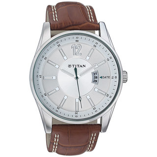 Buy Titan Quartz Silver Round Men Watch 9322sl03 Online - Get 33% Off