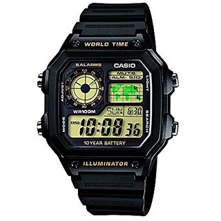 Casio Youth Digital Black Dial Mens Watch Ae 1200Wh 1Bvdf D098 Men Watches