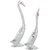 SAARTHI metal Kissing swan pair home decor show piece set gifts (6 Cm X 3 Cm X 18 Cm) (Set of 2 pcs)