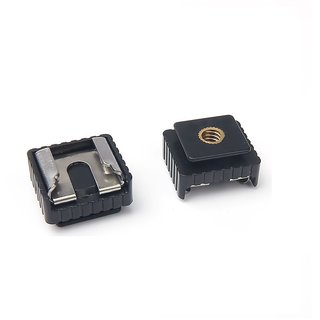 American Sia 2 Packs 1/4 Thread to Metal Flash Hot Shoe Mount Adapter For Studio Light Stand/Tripod