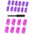 Combo of 12 Pieces Medium Self Holding Rollers and 8 Big Size with hair round comb