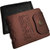 angel home pack of 2 stylish wallet (black+ brown)