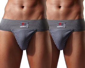 omtex Gym Supporters - Grey Jockstraps - Large (Pack of 2)